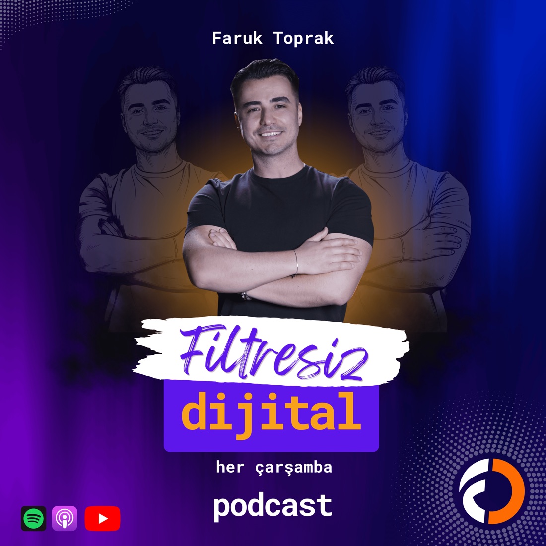 Filtresiz Dijital Podcast Kapak Görseli